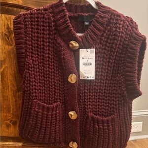 NWT Zara Chunky Knit Sweater Vest